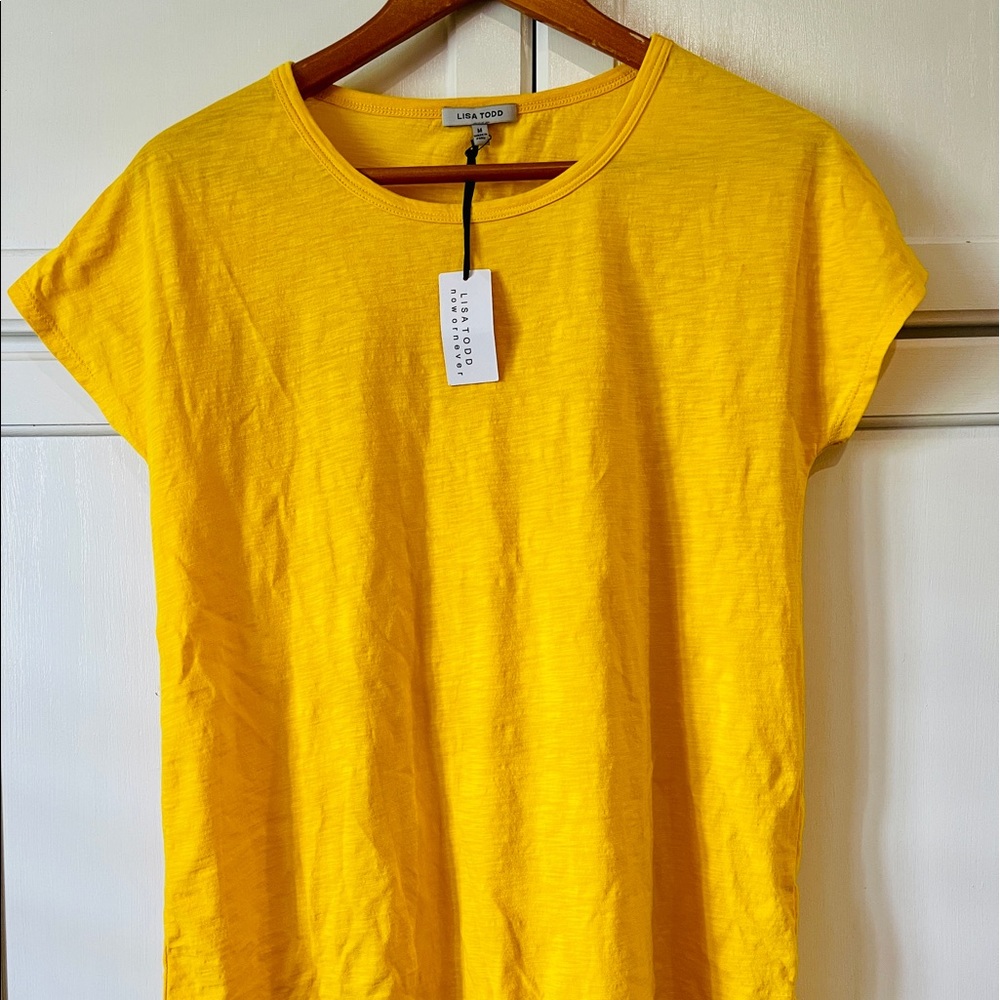 Lisa Todd- Now or never- slub cotton mango tee.Size M.